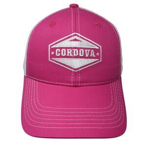 Cordova Cooler Adventures Trucker Hat Pink One Size Adjustable Mesh Back Bretmor